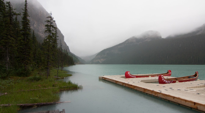 Lake Louise canoes